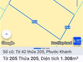 Bán đất tại hẻm số 9 đường phạm thái bường, nhơn trạch, đồng nai, 1,5 triệu/mét, 1308 m2 đất cln
