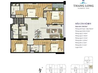 Cần bán căn hộ thăng long no.1 rộng 139m2, 4 ngủ 3wc nội thất cực chất! giá 10.5 tỷ