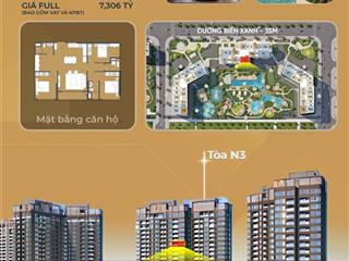 Bán căn hộ 3n đẹp nhất phân khu northern square. view trực diện công viên trung tâm.  0962 506 ***
