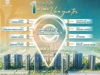 Bán căn 2n view siêu đẹp nhất tại masteri era landmark vinhomes ocean park 3. giá chỉ từ 6xtr/m2