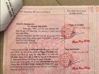 Lô đất 2 mặt tiền phường 7, trung tâm tp. đà lạt
