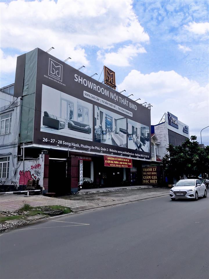 Cho thuê 26  27  28 song hành, quận 2, 22x25m, 1 hầm, 3 lầu, dtsd 2.200m2, giá thuê 230tr/th