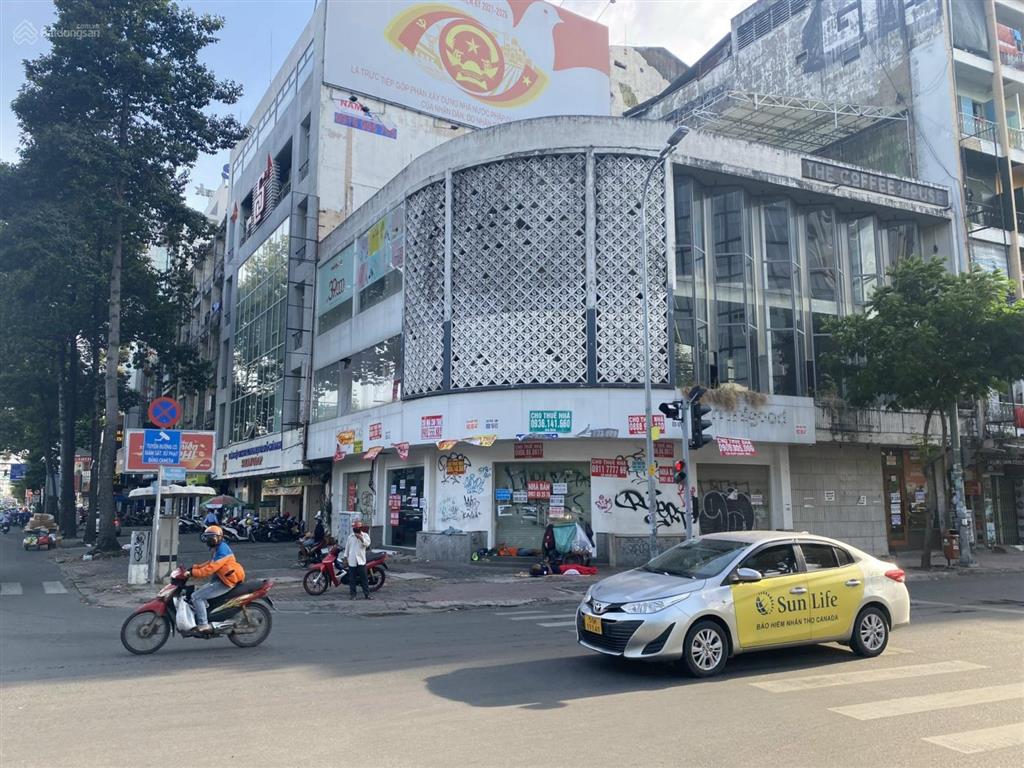 Cho thuê 2 mặt tiền 211 nguyễn thái học với phạm ngũ lão, dt 20x25m, 1 trệt, 1 lầu, dtsd 1300m2
