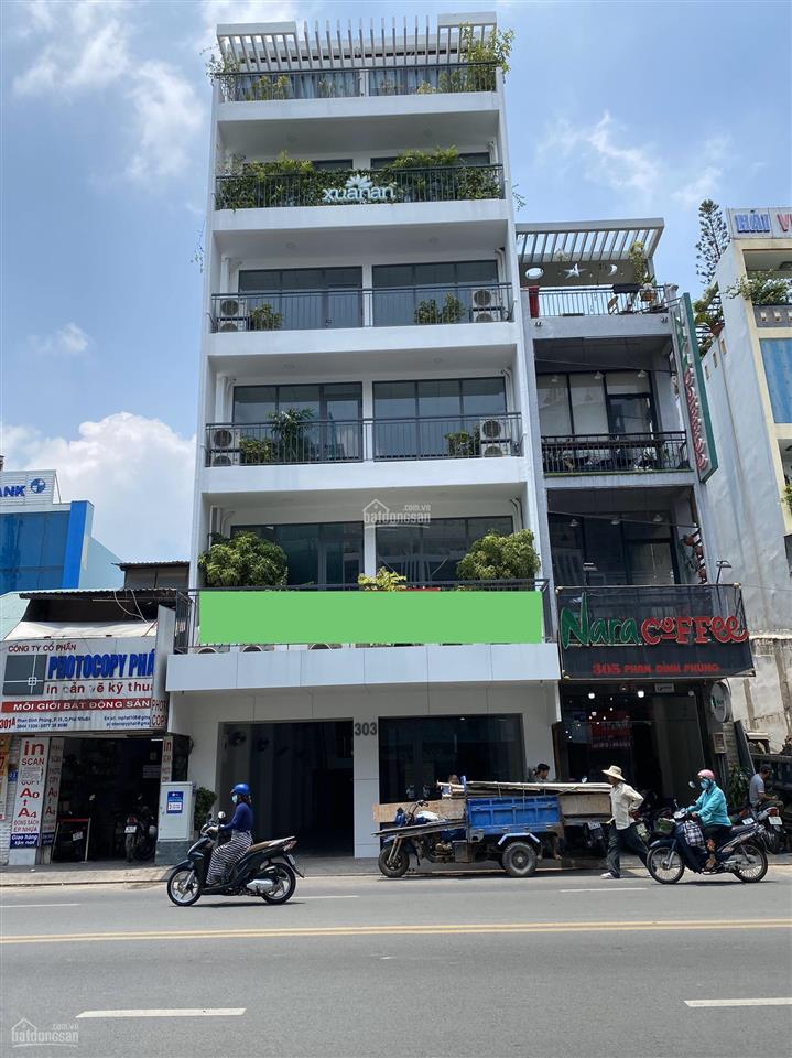 Cho thuê tòa số 303 phan đình phùng, phú nhuận, dt 8.5x35m nở hậu 11m, 1 trệt 5 lầu, dtsd 1.400m2