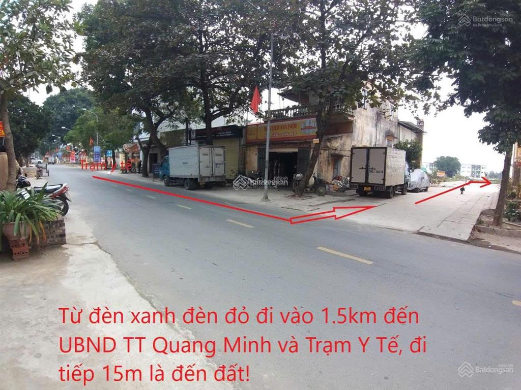 Bán đất đấu giá tổ 3, thị trấn quang minh cơ hội đầu tư sinh lời cao 102,4m2 mặt tiền 5m