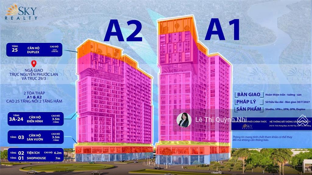 Căn hộ 1pn + sun cora tower view pháo hoa, thành phố, sở hữu lâu dài giá tốt đợt đầu