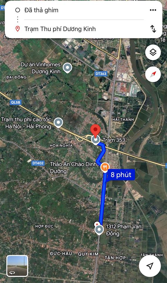 Chỉ nhỉnh 2 tỷ sở hữu 88m2 full tc, mặt đường phạm văn đồng, giữa vinhome dương kinh và kcn đồ sơn