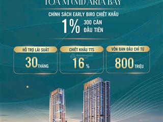 Căn hộ mặt biển aria bay hạ long sở hữu lâu dài, bim group, khai thác đầu tư dài hạn.