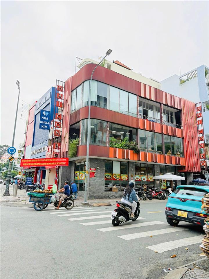 Cho thuê nhà góc 2mt 469c nguyễn thị minh khai quận 3, trệt 2 lầu, phù hợp quảng cáo, kinh doanh.