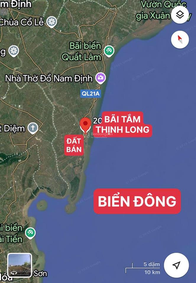 Chính chủ bán đất phân lô thị trấn thịnh long  hải hậu  ô tô chạy vòng quanh. giá chỉ 1,32 tỷ