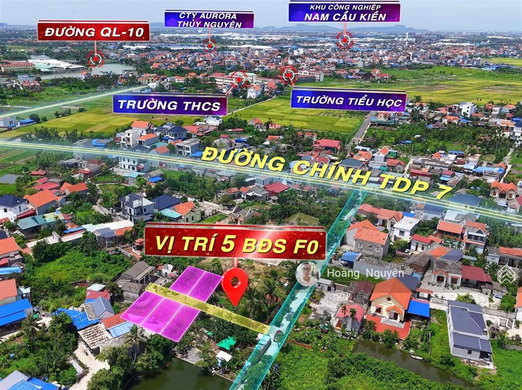 Bán 5 lô f0 phường thiên hương, thủy nguyên. sđcc , ngõ ô tô đỗ đất giá tốt cho nhà đầu tư