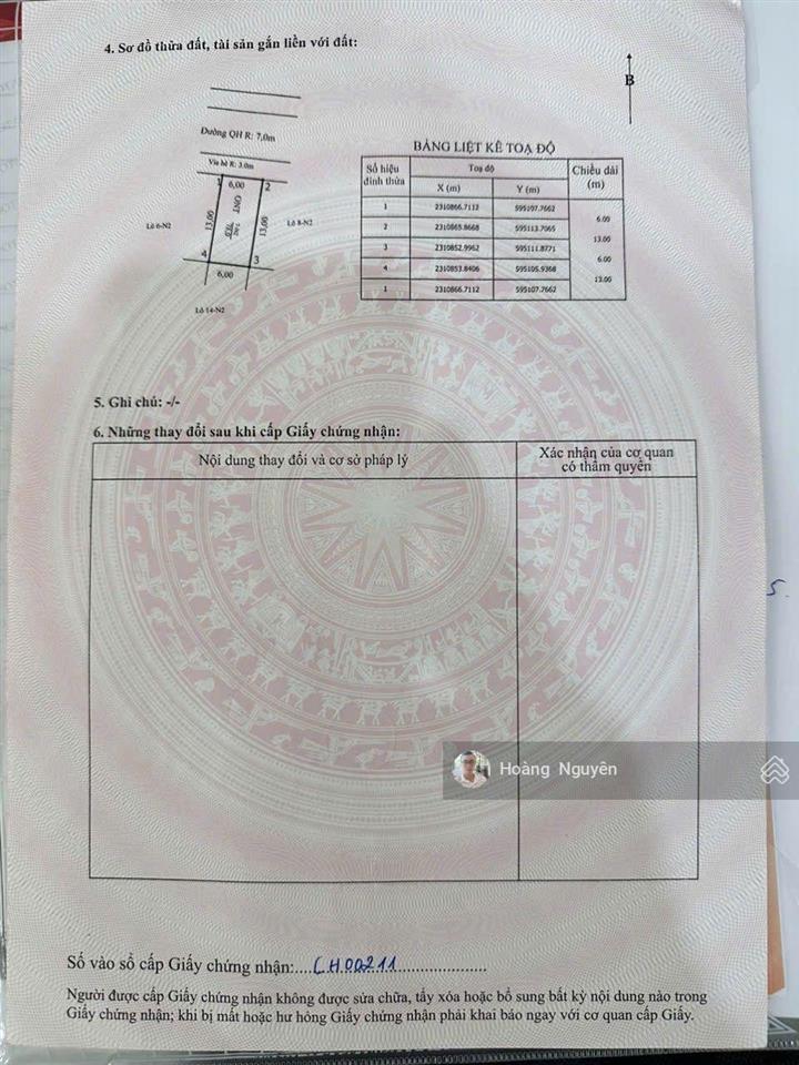 Bán gấp lô đất đấu giá bái ngoài, hoa động thủy nguyên ngay cạnh chợ và trường học các cấp