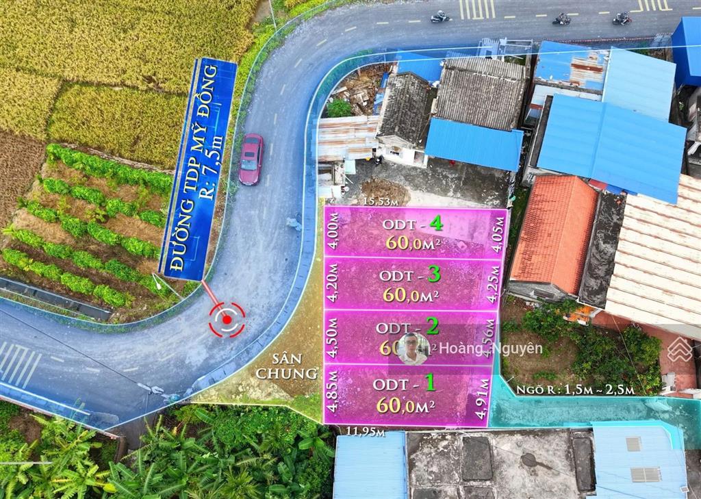 Bán lô f0 mặt đường mỹ đồng phường lê ích mộc, diện tích 60m², giá đầu tư siêu rẻ chỉ hơn 1 tỷ