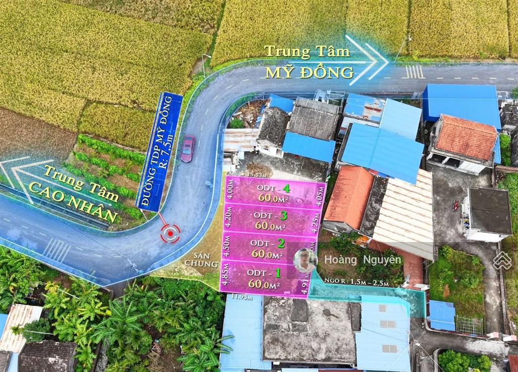 Bán lô f0 mặt đường mỹ đồng phường lê ích mộc, diện tích 60m², giá đầu tư siêu rẻ chỉ hơn 1 tỷ