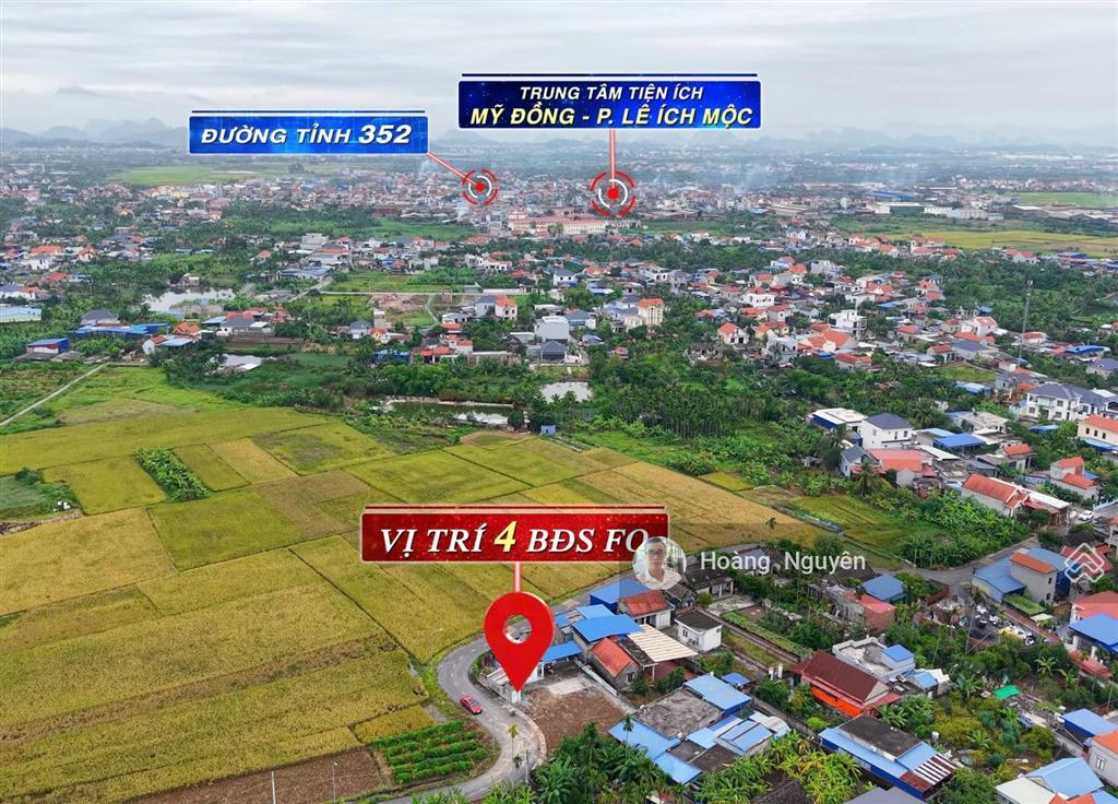 Bán lô f0 mặt đường mỹ đồng phường lê ích mộc, diện tích 60m², giá đầu tư siêu rẻ chỉ hơn 1 tỷ
