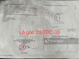 Bán lô góc siêu đẹp tđc hoa động, thủy nguyên 61,5m2 giá chỉ 4.7 tỷ