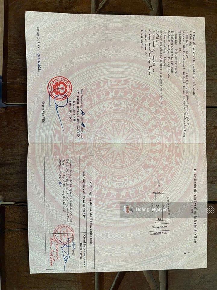 Bán gấp lô đất 100m2 tđc vsip 4 ngay cạnh kcn vsip thủy nguyên và đường vành đai 2 giá đầu tư.