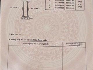 Bán lô đất 68m2 tđc hoa động thủy nguyên trục đường 15m giá đầu tư chỉ 3,8 tỷ.