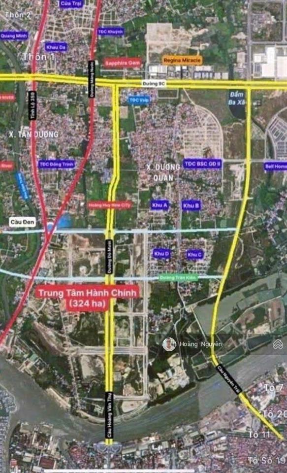 Bán lô biệt thự 120m2 trục đường 26m tđc áp tràn gần tthc thủy nguyên và kcn vsip