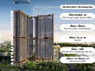 A&t riverside 2pn (60m2) view sông từ 2.99 tỷ. booking chỉ 50 triệu