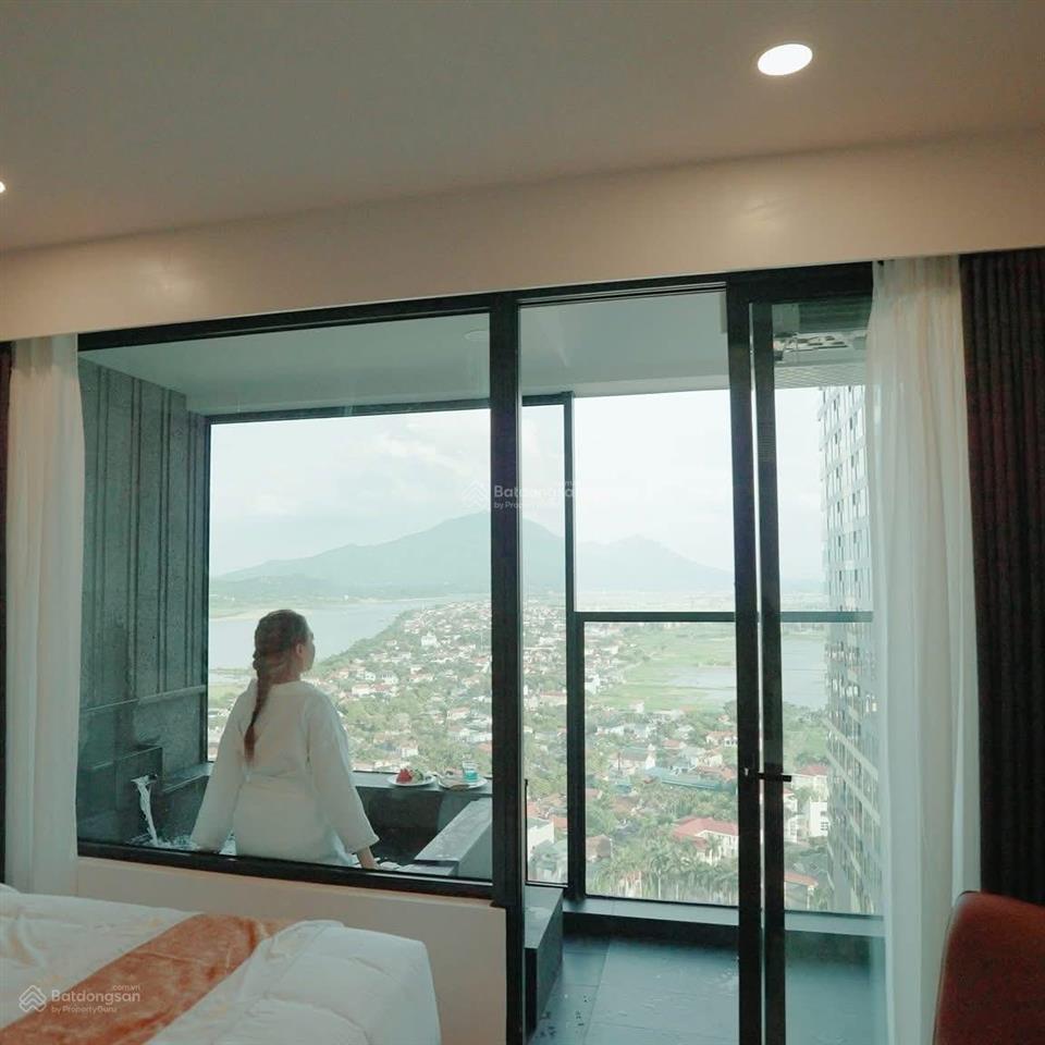 Bán gấp căn hộ khoáng nóng 838tr view công viên tầng trung đủ nội thất