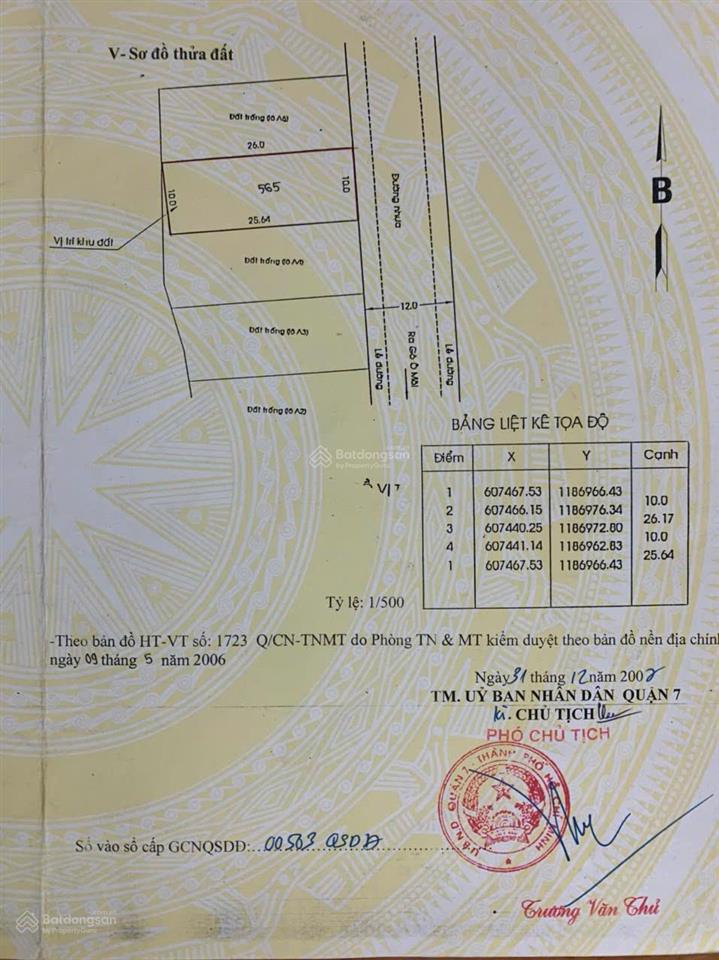Lô đất biệt thự 10x25.5m mặt tiền đường kdc nam long, p. phú thuận, quận 7