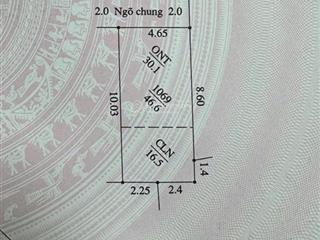 Bán gấp đất 46m2 xã phụng châu, chương mỹ, hà nội, 2,6 tỷ.  0989 462 ***