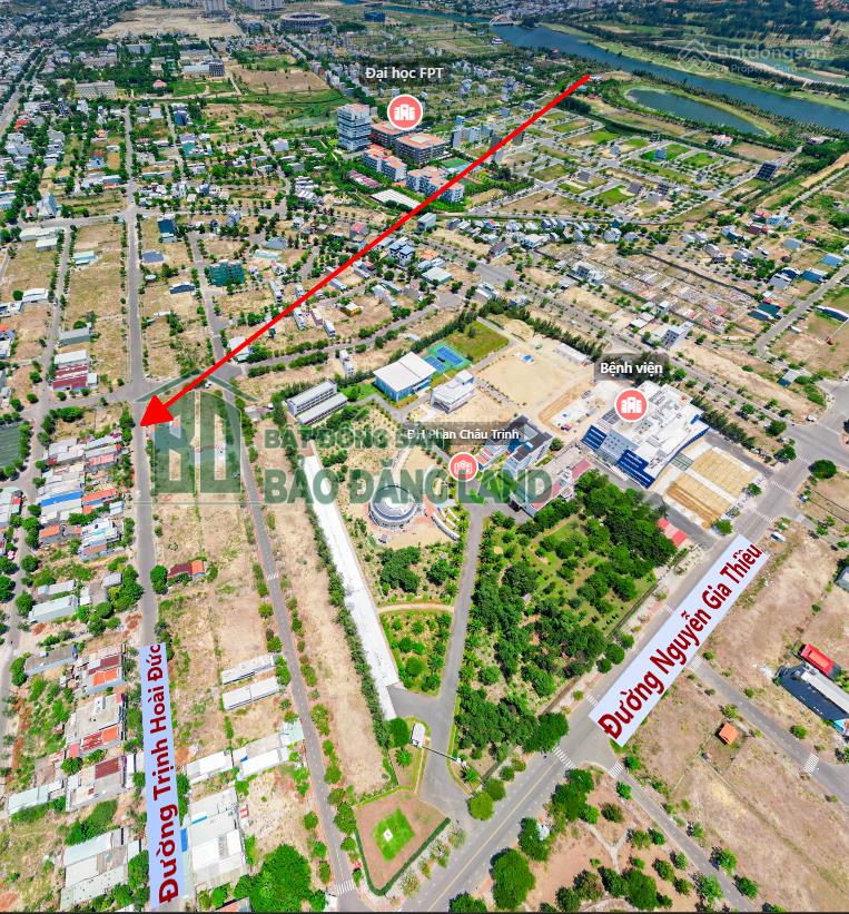 Cần tiền bán lô 136m2 mặt tiền 7m đường lớn trịnh hoài đức (11m25) trục thông fpt giá tốt