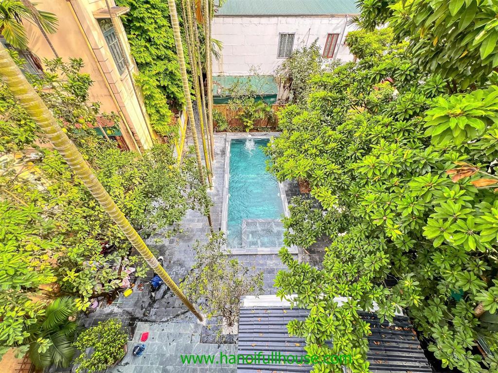 Cho thuê căn biệt thự sân vườn bể bơi 330m2 quận tây hồ 4 ngủ đồ cơ bản tuyệt đẹp, hiện đại
