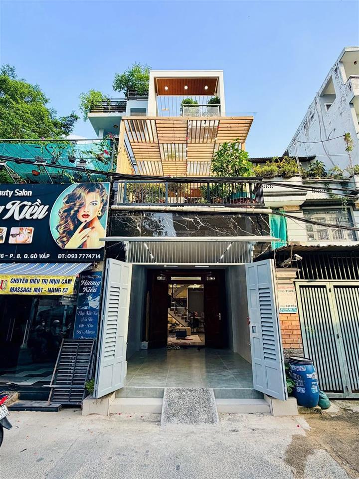 Bán nhà mặt tiền hẻm 872/quang trung 4x18 trệt 3 lầu 4pn giá 10,7tỷ thương lượng