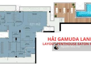 Penthouse eaton park " trên đỉnh thiên hạ" 400m2  tặng hồ bơi ~200m2  giá 5x tỷ  hải gamuda