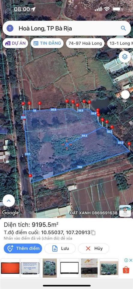 Bđs kcn sonadezi brvt, mặt tiền quốc lộ 56, hoà long, nghĩa thành, 16.000m2, 9.200m2, 1.200m2