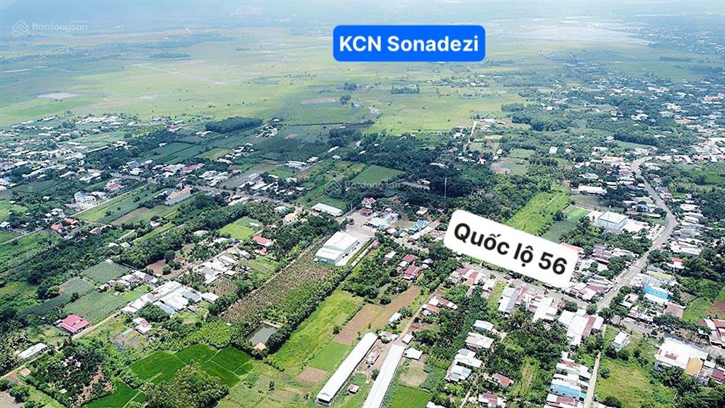 Bđs khu công nghiệp, bán nhà xưởng + đất quốc lộ 56, sonadezi nghĩa thành 16.0000m2. giá bán 65 tỷ
