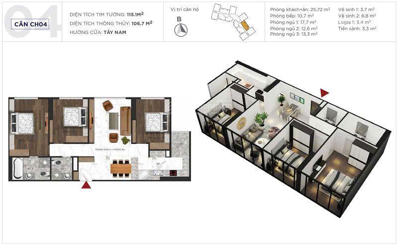 Cần bán căn 3pn/104m2 sunshine city như ảnh, view cầu nhật tân  11.7 tỷ, có sổ.  0966 286 ***