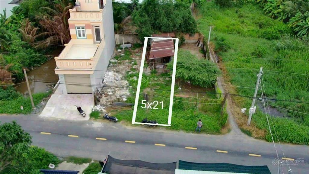 Đất thổ 105m2 (5x21) mặt tiền đường nhựa an thạnh tân bửu