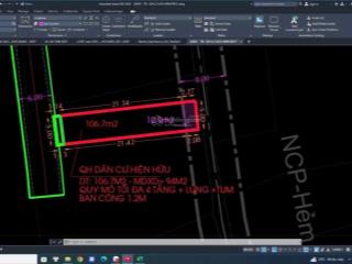 Đất thổ 124m2 2 mặt tiền trước sau, đường bông văn dĩa tân kiên