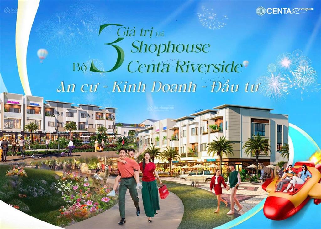 Bán sh2 shophouse 2 mặt tiền tại centa riverside vsip từ sơn, bắc ninh. chỉ hơn 7 tỷ