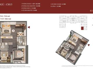 Bán căn góc căn 15 tòa rose hoàng huy commerce giá 3.1 tỷ dt sử dụng 66.4m2 hướng đn  0528 758 ***