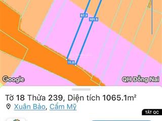 Đất 2 mặt tiền xuân bảo  cẩm mỹ