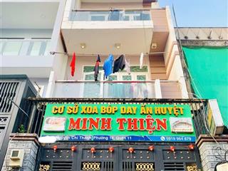 2mt trước sau nguyễn chí thanh, q11, trệt + 3l dt  3,9 x 12m, cn 46m2. giá  11.5 tỷ tl