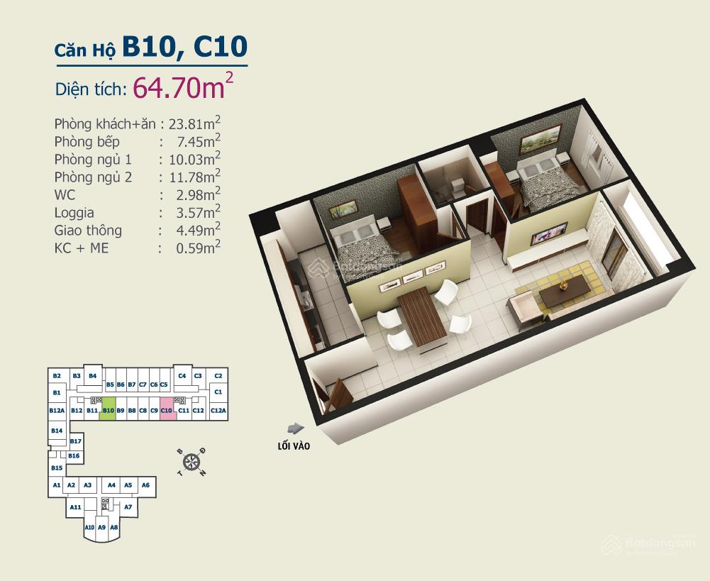 Bán căn hộ tại cao ốc đầu tiên hóc môn 65m2 với 2pn2wc giá 1.5 tỷ nhận nhà ngay