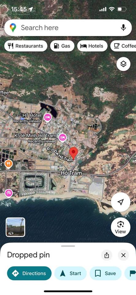 Hiếm lô đất hồ tràm cách biển 290m, mặt tiền đường oda, ngang 14m diện tích 422m2