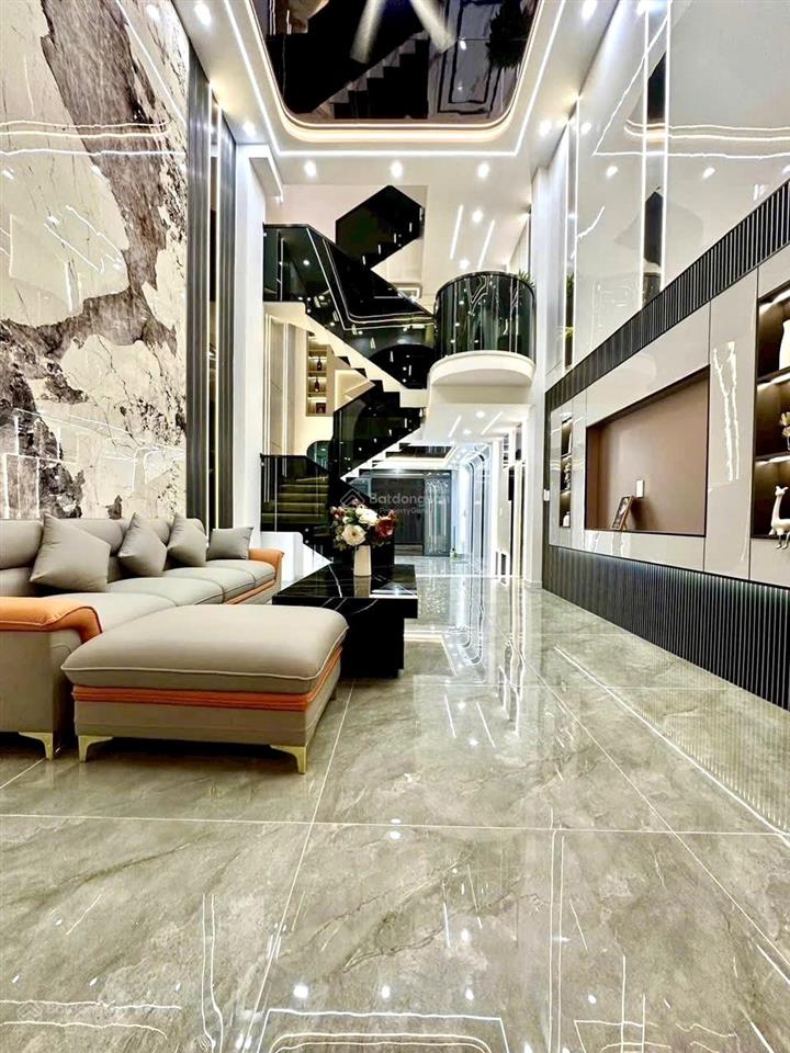 Nhà full nội thất, đường tx 25, dt4x14m, lửng, 3 lầu, 4pn, 6vs, gara ôtô, p.thờ, sân thượng,