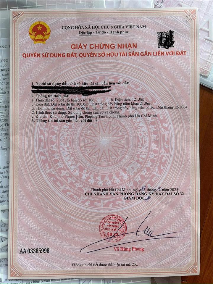 Bán 2 lô đất sổ hồng riêng, dt 7m x 18m, tp bà rịa, tỉnh bà rịa  vũng tàu