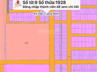 Chính chủ bán gấp mặt tiền ngô quyền tt trảng bom 5x20m thổ cư 100% hướng đông giá rẻ hơn 200tr