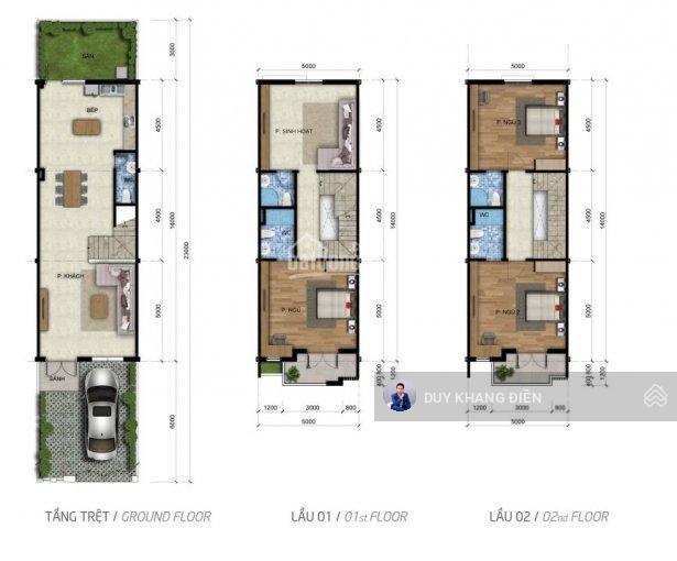 Nhà phố 5x23m khang điền melosa  3 tầng full nt  4pn 5wc  nhà mới đẹp an ninh bv 24/7 sân ô tô