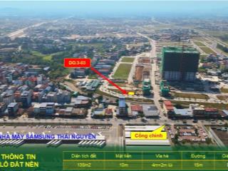 Bán đất nền dự án tại kđt yên bình thái nguyên, giá ưu đãi 25 triệu / m2, 143 m2 gần nhà máy tỷ đô