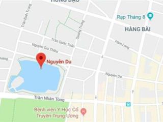 Bán nhà lô góc 2 mặt phố, nguyễn du, hai bà trưng. mặt tiền lô góc tổng 50m