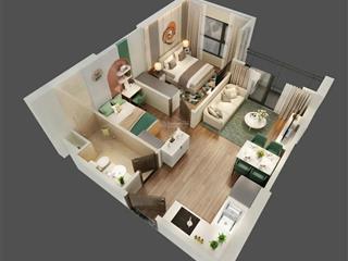 Vốn dưới 2 tỷ có ngay căn 1 ngủ + 1, 43m2, view bể bơi, tại imperia sola park 3,2 tỷ đóng tiến độ