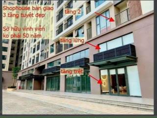 Shophouse 1 trệt 2 lầu, dt sàn 146m2, sở hữu lâu dài. ck 40%. nh cho vay 70%, đối diện trường học